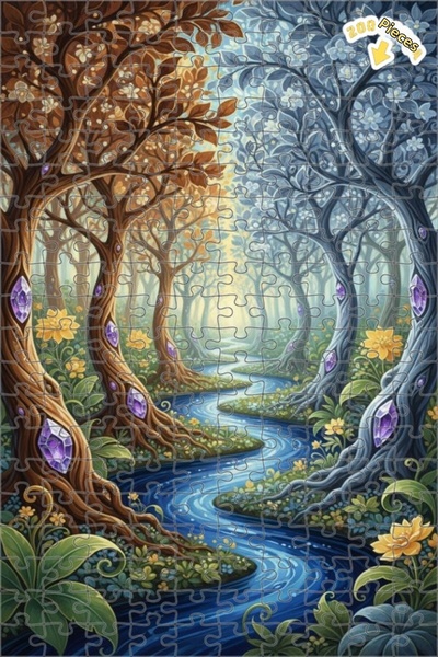 Teona Ahşap لغز خشبي من الكريستال على شكل غابة، لغز خشبي بإطار مزدوج الطبقات،...