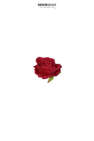 Dekorsende Artificial Rose Head Red 7 cm