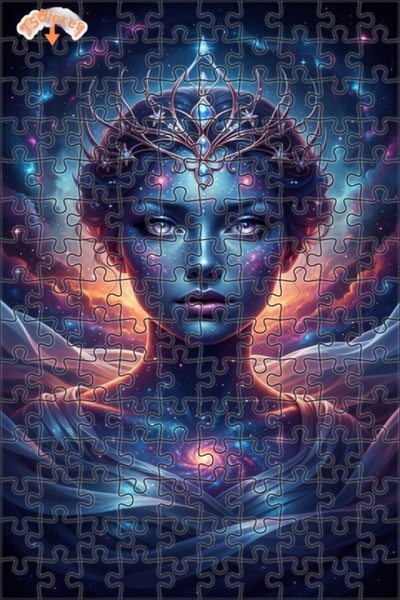 Teona Ahşap لغز خشبي بإطار مزدوج الطبقات بتصميم ملكة الفضاء ورؤية المجرة 150 ...