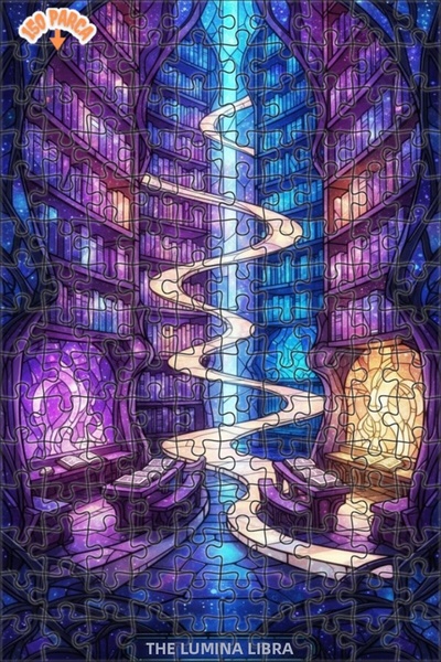 Teona Ahşap لغز خشبي بإطار مزدوج الطبقات من الفن الزجاجي الملون للمكتبة الفلك...