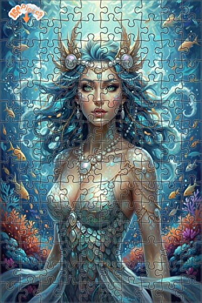 Teona Ahşap لوحة زيتية بتصميم ملكة البحر 150 قطعة 20×30