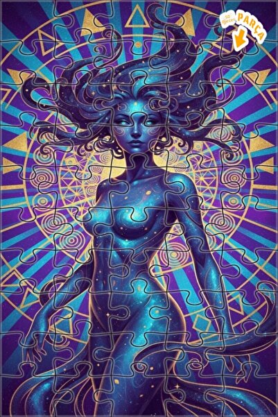 Teona Ahşap لغز خشبي بإطار مزدوج الطبقات مع شكل امرأة سماوية 50 قطعة 15×25