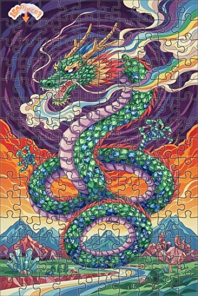 Teona Ahşap لغز خشبي بإطار مزدوج الطبقات من ديزاين دراغون آرت 150 قطعة 20x30