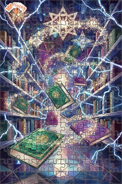 Teona Ahşap لغز خشبي بمظهر لوحة زيتية يصور سحر المكتبات الغامضة، 150 قطعة، 20...