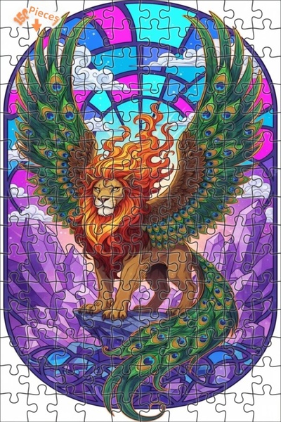 Teona Ahşap لغز خشبي بإطار مزدوج الطبقات من كريستال رايمبليد لايون، 150 قطعة،...