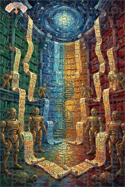 Teona Ahşap لغز خشبي مؤطر بطبقتين بمظهر لوحة زيتية لمكتبة النجوم 150 قطعة 20×30