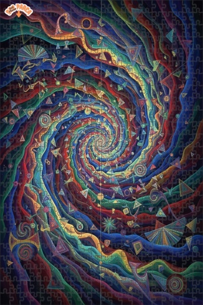 Teona Ahşap لغز خشبي بإطار مزدوج الطبقات بنمط حلزوني 500 قطعة 50x30