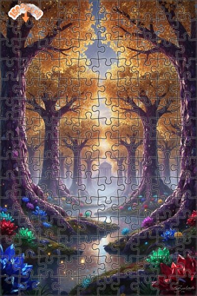 Teona Ahşap لغز خشبي بإطار مزدوج الطبقات على شكل زهرة كريستالية من الغابة الخ...