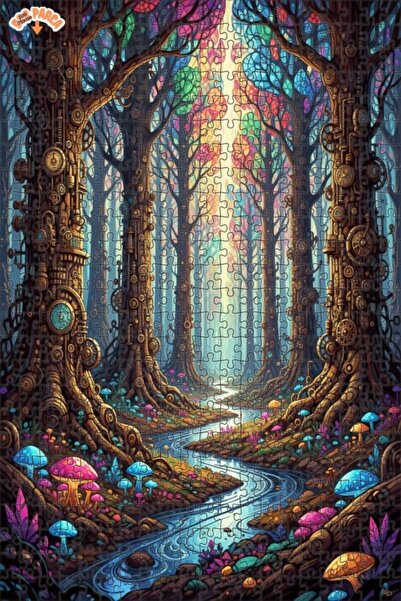 Teona Ahşap لغز خشبي بإطار مزدوج الطبقات من ستيمبانك أورجاند ريفر 500 قطعة 50x30