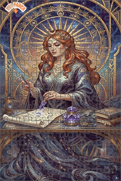 Teona Ahşap لغز خشبي مؤطر بطبقتين لفن النقش النسائي بخريطة النجوم الكونية 150...