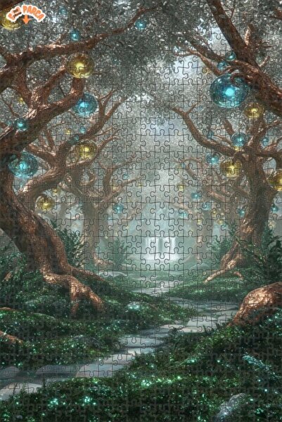 Teona Ahşap لغز خشبي بإطار مزدوج الطبقات مزين بشلالات الغابة 500 قطعة 50x30