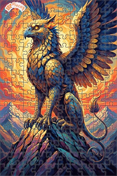 Teona Ahşap لغز فني بمظهر لوحة زيتية لـ "ميستيك جريفين" 150 قطعة 20×30