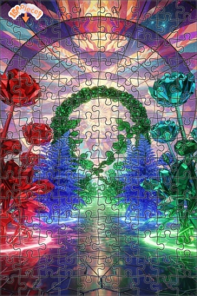 Teona Ahşap لغز خشبي بإطار مزدوج الطبقات من كريستال جاردن، 150 قطعة، 20×30