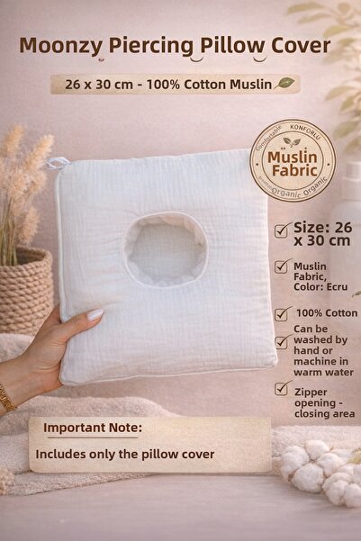 moonzy - minimalist & cozy Moonzy Piercing Pillow Cover – 26 X 30 cm – 100% C...