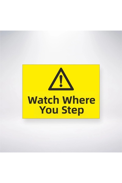 Reysa Tasarım احذر من مكان النعال مقاس 21 × 28 ملصق سلامة العمل اللاصق على الظهر