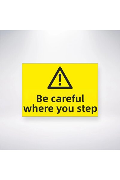 Reysa Tasarım احذر من مكان وضعك، ملصق أمان العمل اللاصق مقاس 21 × 28 على الظهر