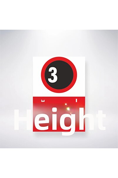 Reysa Tasarım 3 Height 21X35 Back Adhesive Sticker