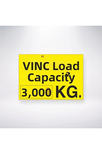 Reysa Tasarım سعة الرافعة 3.000 كجم 21 × 28 ملصق أمان العمل اللاصق على الظهر