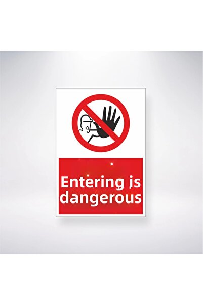 Reysa Tasarım دخول خطير 21x35 ملصق لاصق خلفي