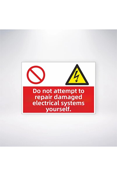 Reysa Tasarım Never Try to Fix Faulty Electrical Wiring Yourself 21X35 Adhesi...
