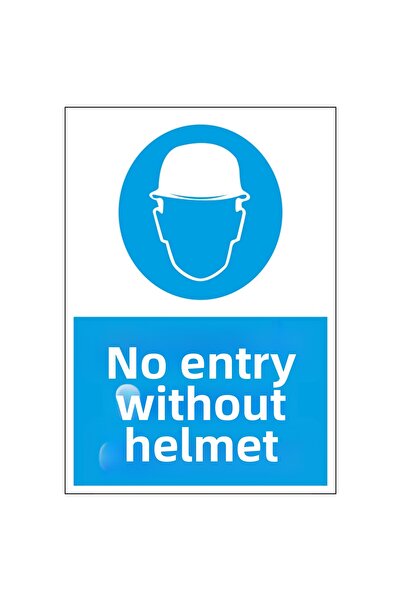 Reysa Tasarım ملصق لاصق خلفي مقاس 21 × 28 ممنوع الدخول إلى الميدان بدون قبعة