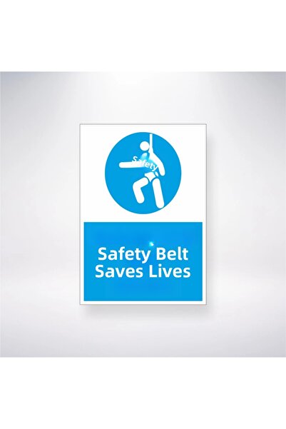 Reysa Tasarım حزام الأمان ينقذ الأرواح مقاس 21 × 28 ملصق لاصق على الظهر