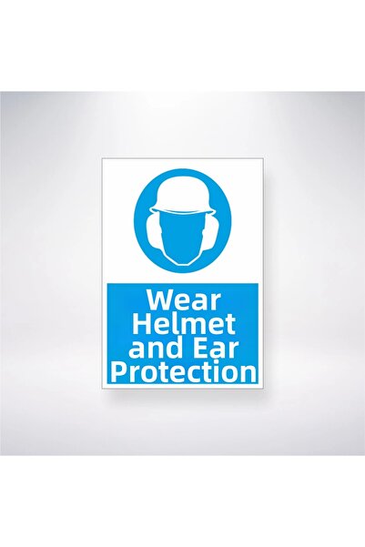 Reysa Tasarım خوذة وغطاء للأذنين مقاس 21 × 28 ملصق لاصق لسلامة العمل على الظهر