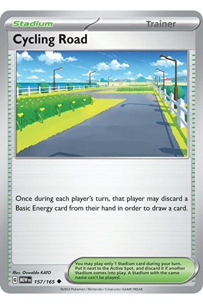 Pokemon TCG Cycling Road 157/165 Uncommon Licensed Game Card (Sv151)