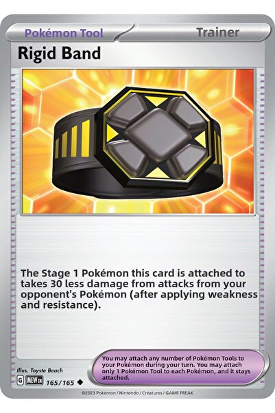 Pokemon TCG بطاقة ألعاب غير شائعة مرخصة من ريجيد باند 165/165 (إس في 151)