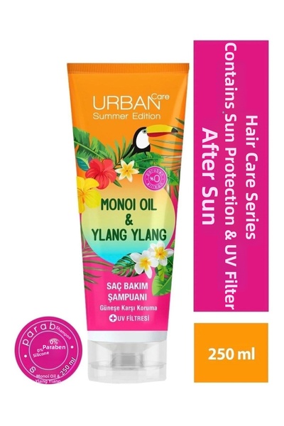B&R Summer Edition Monoi Oil & Ylang Ylang Hair Care Shampoo + Uv Filter 250ml