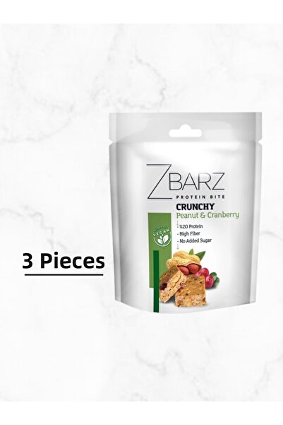 Zbarz كرانشي بروتين بايت الفول السوداني المغذي 90 جم (3 عبوات)