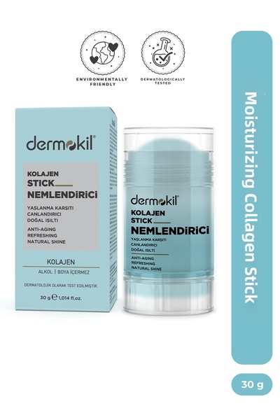 Dermokil Collagen Stick Moisturizer – 30 g Anti-Aging – Natural Shine – Revit...