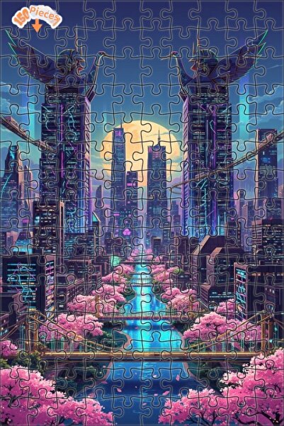 Teona Ahşap لغز خشبي بإطار مزدوج الطبقات من نيو طوكيو شيلل، 150 قطعة، 20×30