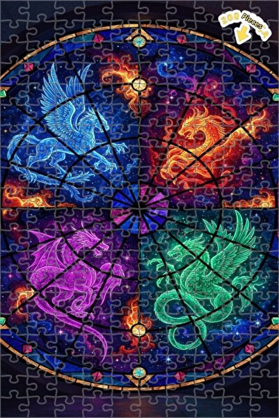 Teona Ahşap لغز خشبي مطبوع رقميًا من فانتاستيك كرياتورز كوادرول، ذو طابقين، م...