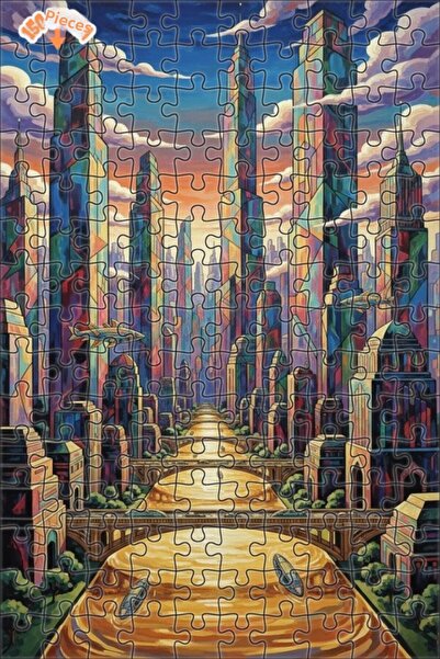 Teona Ahşap لغز خشبي بإطار مزدوج الطبقات بتصميم خيالي للبرجيات 150 قطعة 20×30