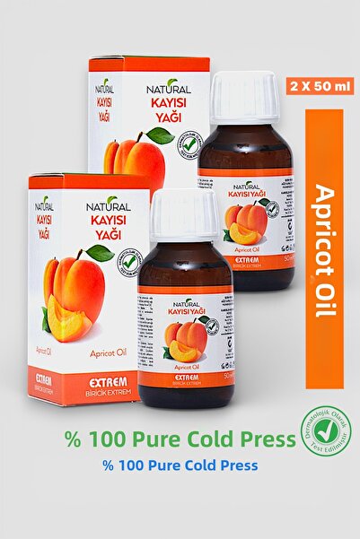 EXXTREM زيت نواة المشمش الطبيعي المعصور على البارد 2 قطعة - زيت للعناية بالبش...