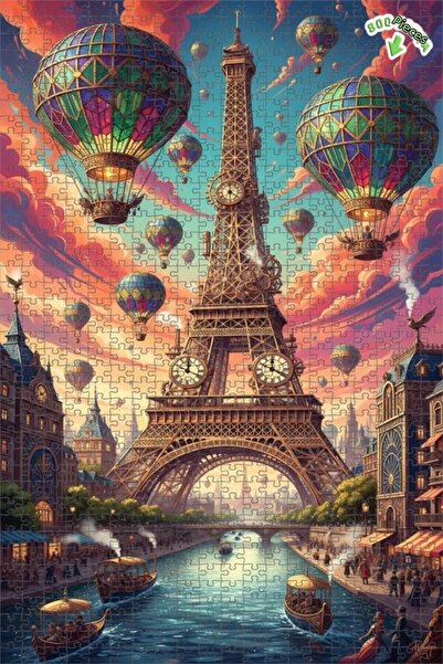 Teona Ahşap لغز خشبي مؤطر من طابقين من باريس آرت ويرد، 800 قطعة، 70×50