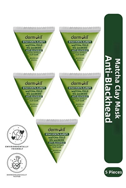 Dermokil Anti-Blackhead Matcha Extract Clay Mask 9 ml X 5 Pieces