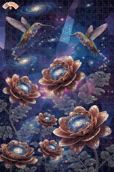 Teona Ahşap لغز خشبي مؤطر بطبقتين من ماجيكال جالاكسي كوليبريز 500 قطعة 50x30