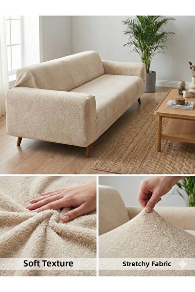 riselerhome Soft Welsoft Elastic 3-Seater Sofa Cover Non-Slip Flexible and Wa...