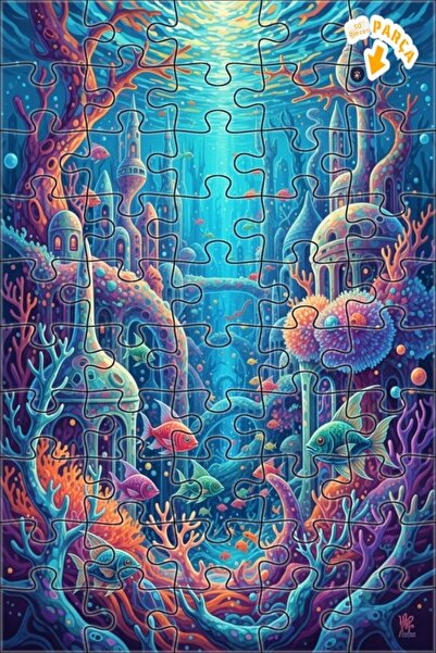 Teona Ahşap لغز خشبي بإطار مزدوج الطبقات من فانتاستيك آرت، 50 قطعة، 15×25