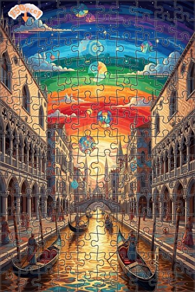 Teona Ahşap لغز خشبي بإطار مزدوج الطبقات من فينيسيا رينبو آرت 150 قطعة 20x30