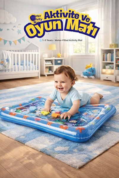 viyolmarketim سجادة لعب مائية للأطفال – سجادة أنشطة مملوءة بالماء للأطفال من ...
