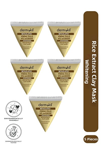 Dermokil Rice Extract Whitening Clay Mask 9 ml X 5 Pieces