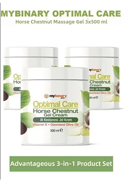 My Binary Global كريم جل كستناء الحصان أوبتيمال كير 500 مل × 3 قطع