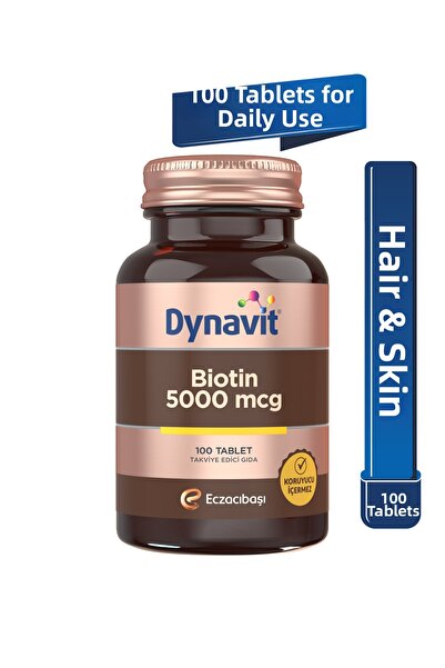 Dynavit Biotin 5000 Mcg 100 Tablets - Hair & Skin