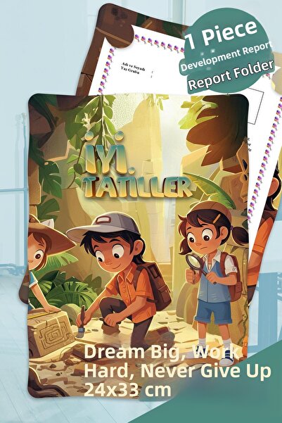 colortouch حافظة تقرير تقدم الأطفال في الصف الأول A4 (حاوية) مع زينة واحدة لت...