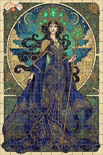 Teona Ahşap لغز خشبي مؤطر من طبقتين من نايت كينغ آرت نوو، 150 قطعة، مقاس 20×30