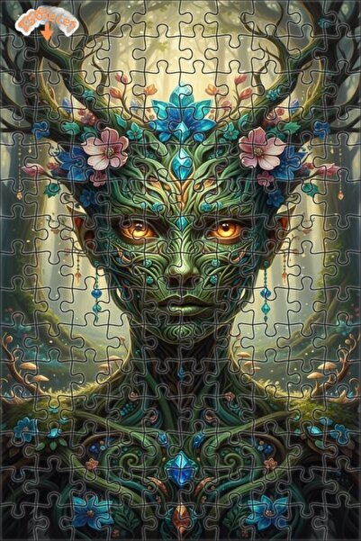 Teona Ahşap لغز خشبي بإطار مزدوج الطبقات بمظهر لوحة زيتية لجنية الغابة 150 قط...