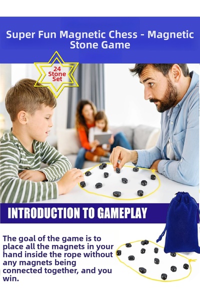 ZETCONCEPT شطرنج مغناطيسي رائع - لعبة شطرنج مغناطيسية (قوية) مع 24 قطعة - هدي...